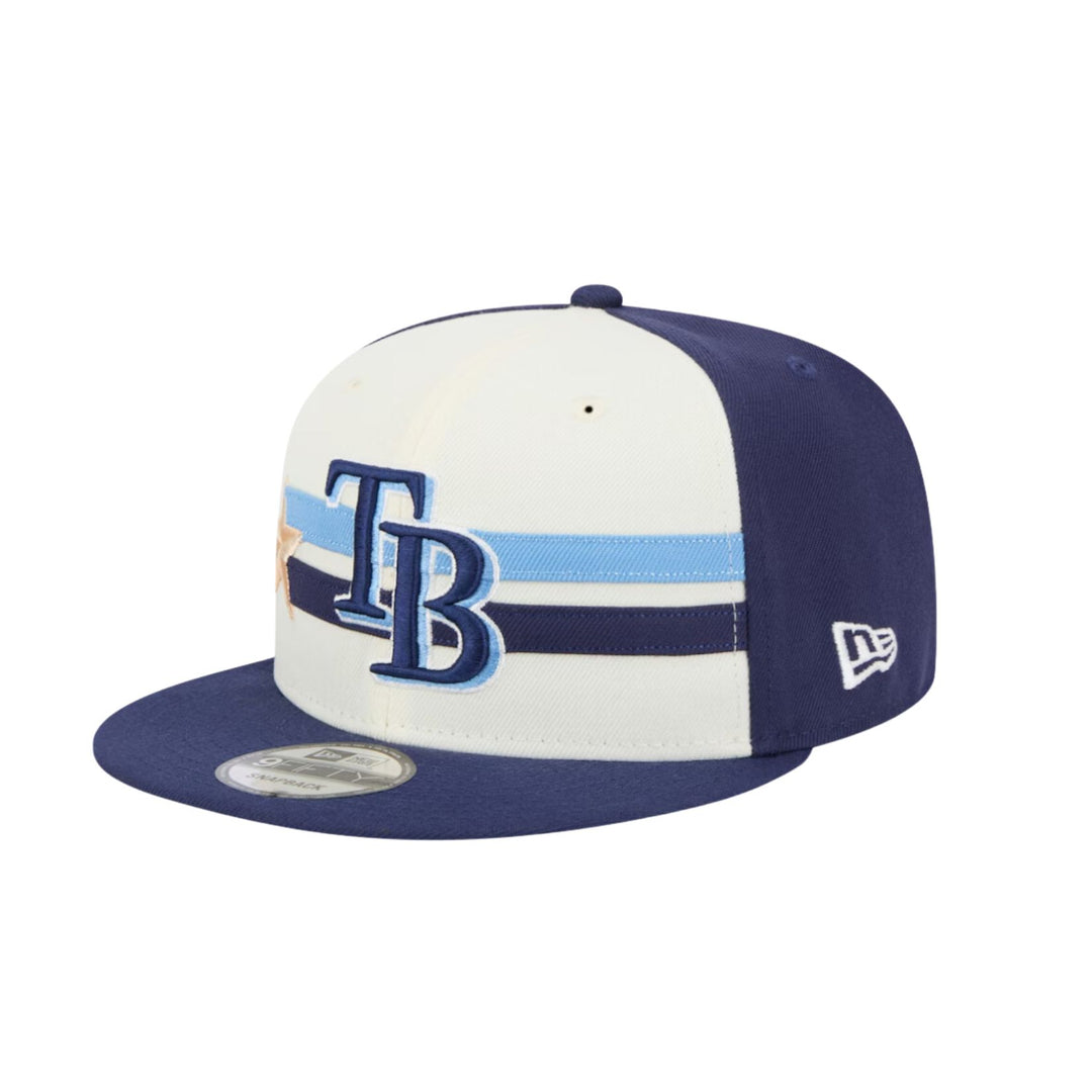 Rays New Era Cream Blue Workout All Star 9Fifty Snapback Adjustable Hat