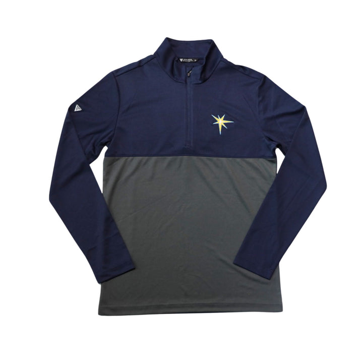 Rays Levelwear Navy Blue Grey Burst Half Zip Pullover