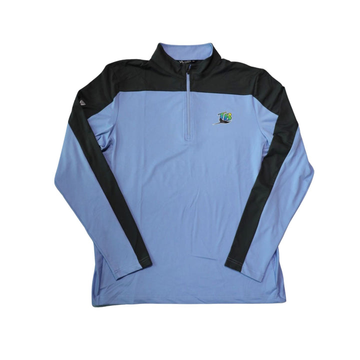 Rays Levelwear Blue Grey TB Coop Half Zip Pullover