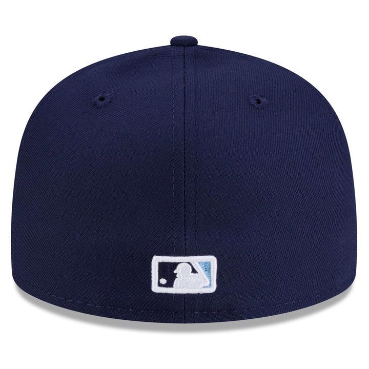Rays New Era Road Navy On-Field 59Fifty Fitted Hat
