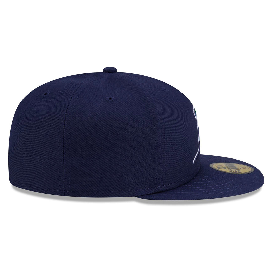Rays New Era Road Navy On-Field 59Fifty Fitted Hat