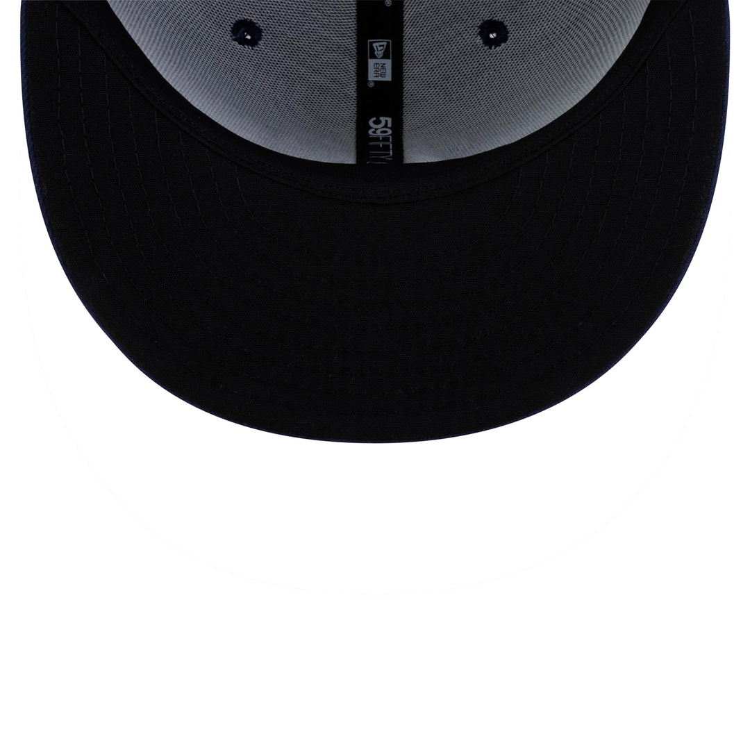 Rays New Era Road Navy On-Field 59Fifty Fitted Hat