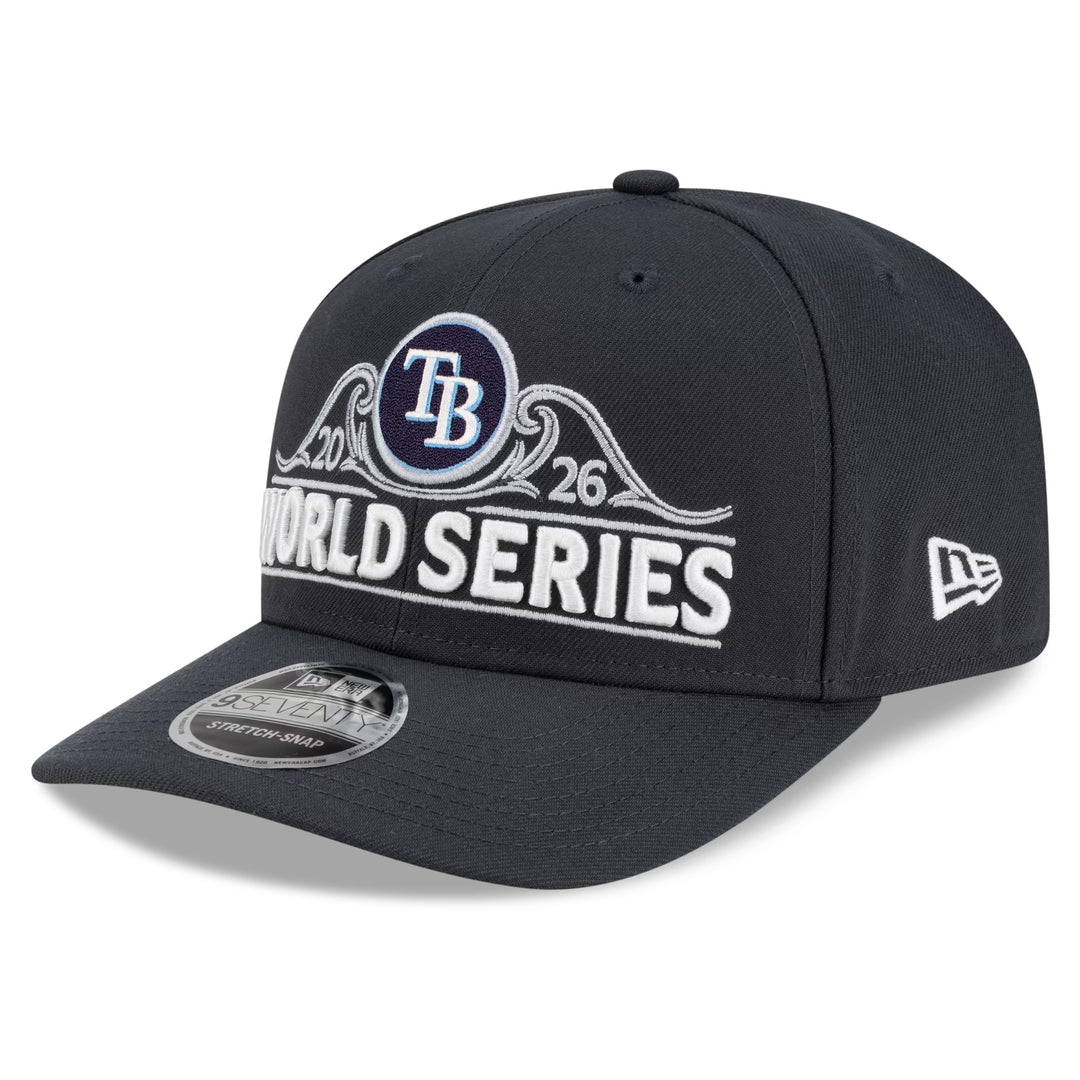 Rays New Era Charcoal 2026 American League Champions Locker Room 9Seventy Stretch Snap Adjustable Hat