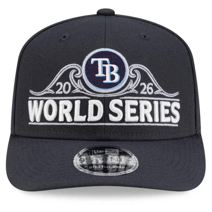 Rays New Era Charcoal 2026 American League Champions Locker Room 9Seventy Stretch Snap Adjustable Hat