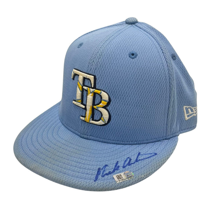 Rays Nick Anderson Team-Issued Authentic Autographed Batting Practice Hat