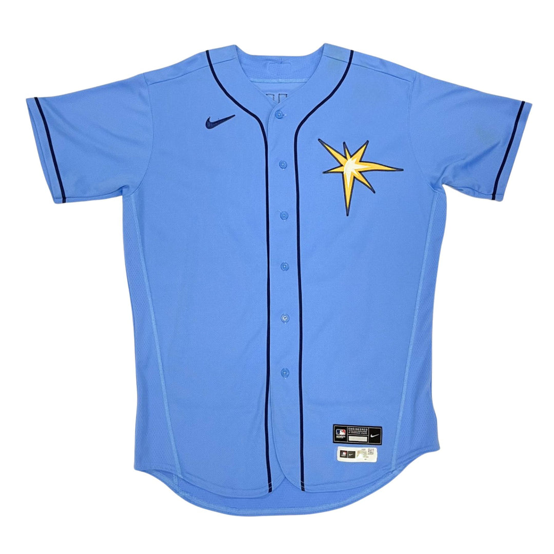 Rays Drew Rasmussen Team Issued Authentic Autographed Burst Jersey