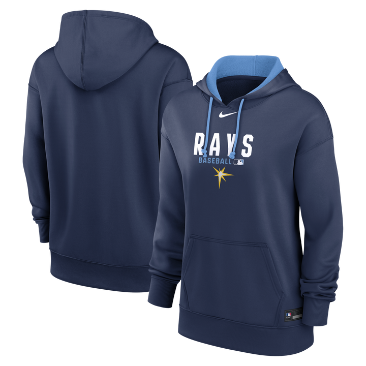 Rays Women's Nike 2026 Navy Authentic Collection Burst Therma Hoodie
