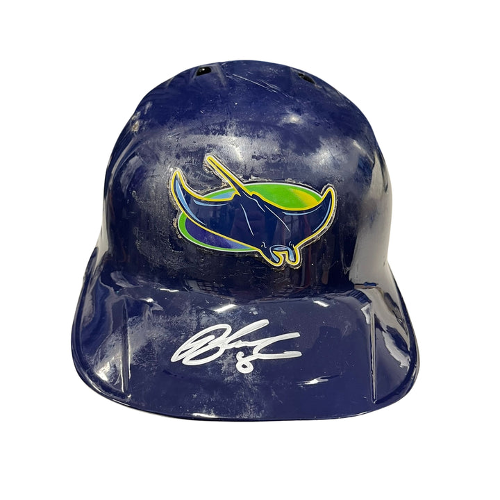 Rays Brandon Lowe Team Issued Autographed Devil Rays Batting Helmet