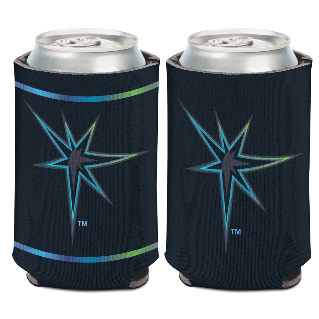 Rays City Connect Charcoal Gradient Burst 2 Sided Can Cooler