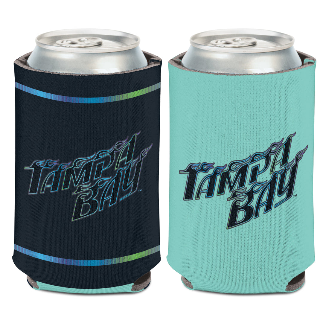 Rays City Connect Seafoam Black Tampa Bay 2 Sided Can Cooler