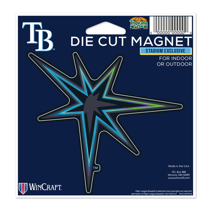 Rays City Connect Die Cut Burst Logo 5x5 Magnet