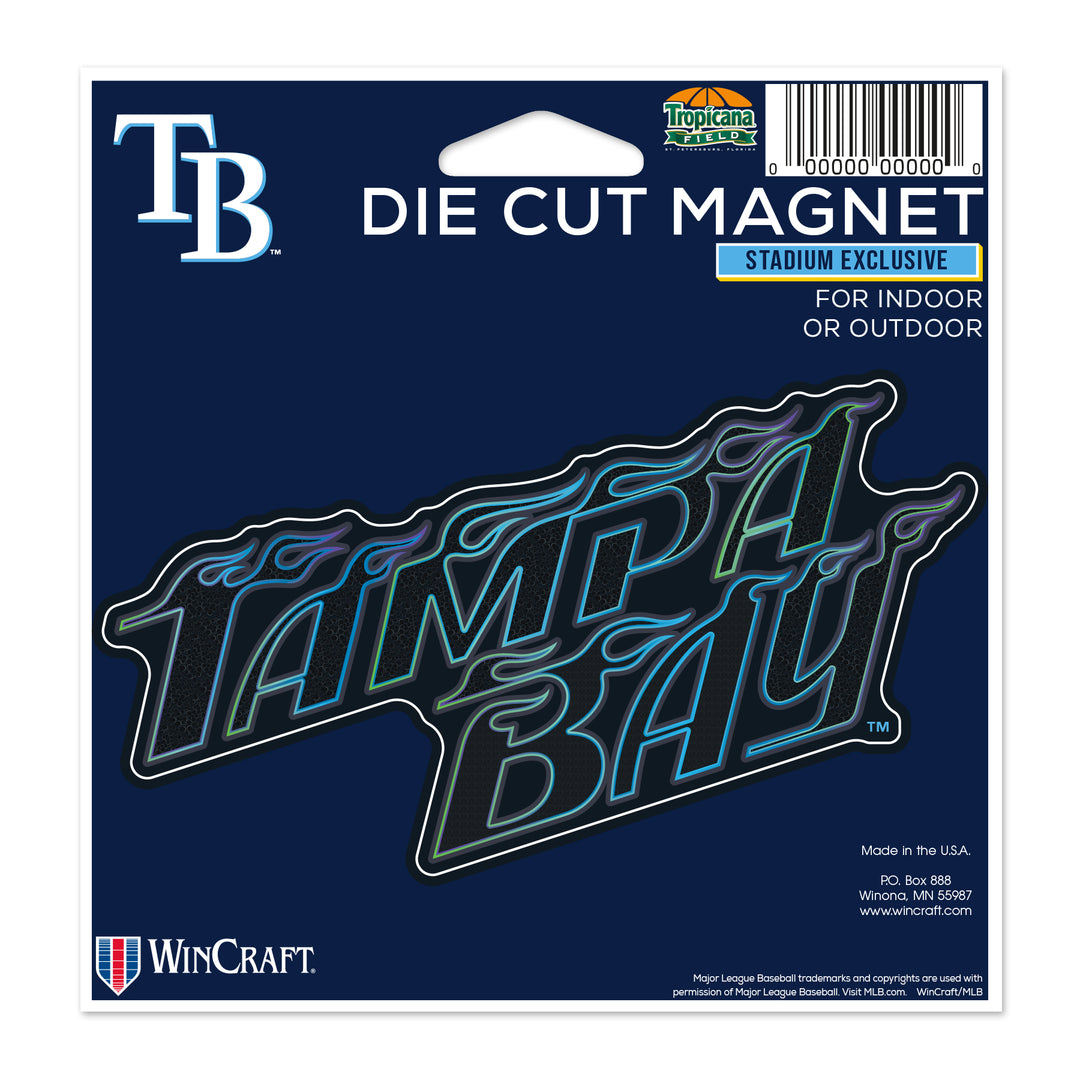 Rays City Connect Die Cut Tampa Bay Flames Logo 5x5 Magnet