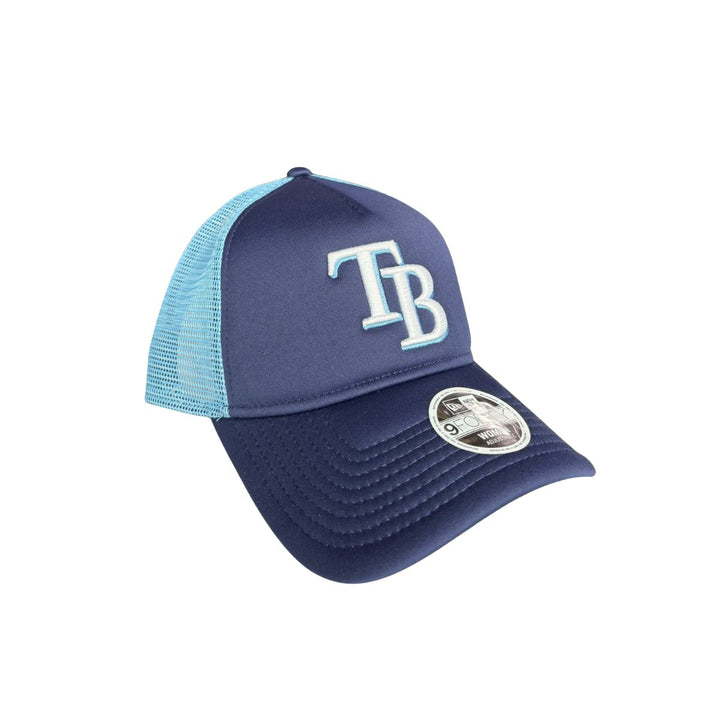 Rays Women's New Era Navy TB Two Tone 9Forty Trucker Hat