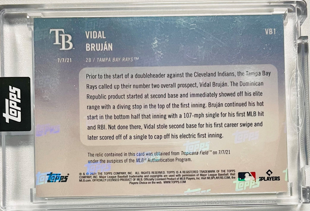 RAYS VIDAL BRUJAN TOPPS BASEBALL RELIC CARD (/25)