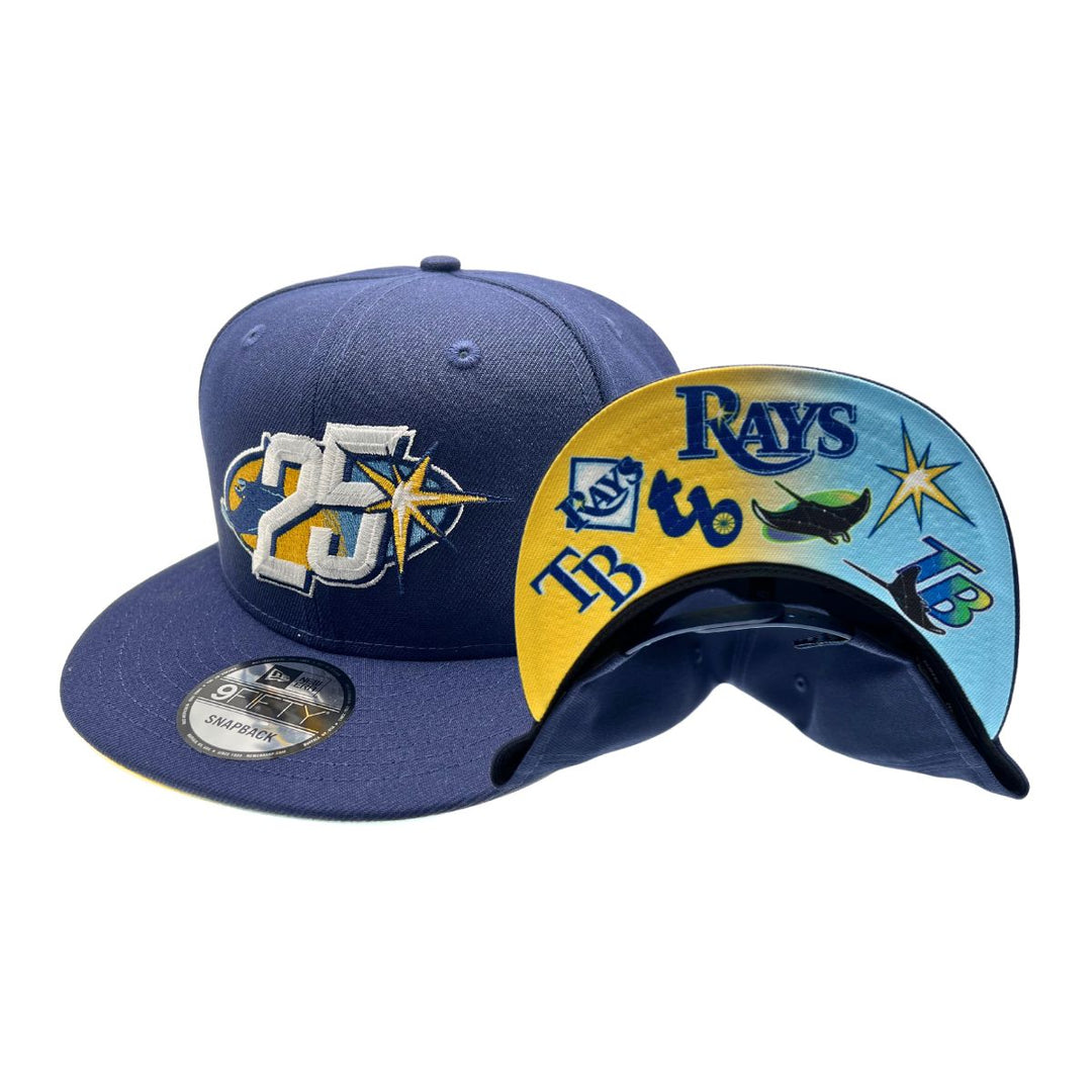 Rays New Era Navy 25th Anniversary All Logos 9Fifty Snapback Hat – The Bay  Republic
