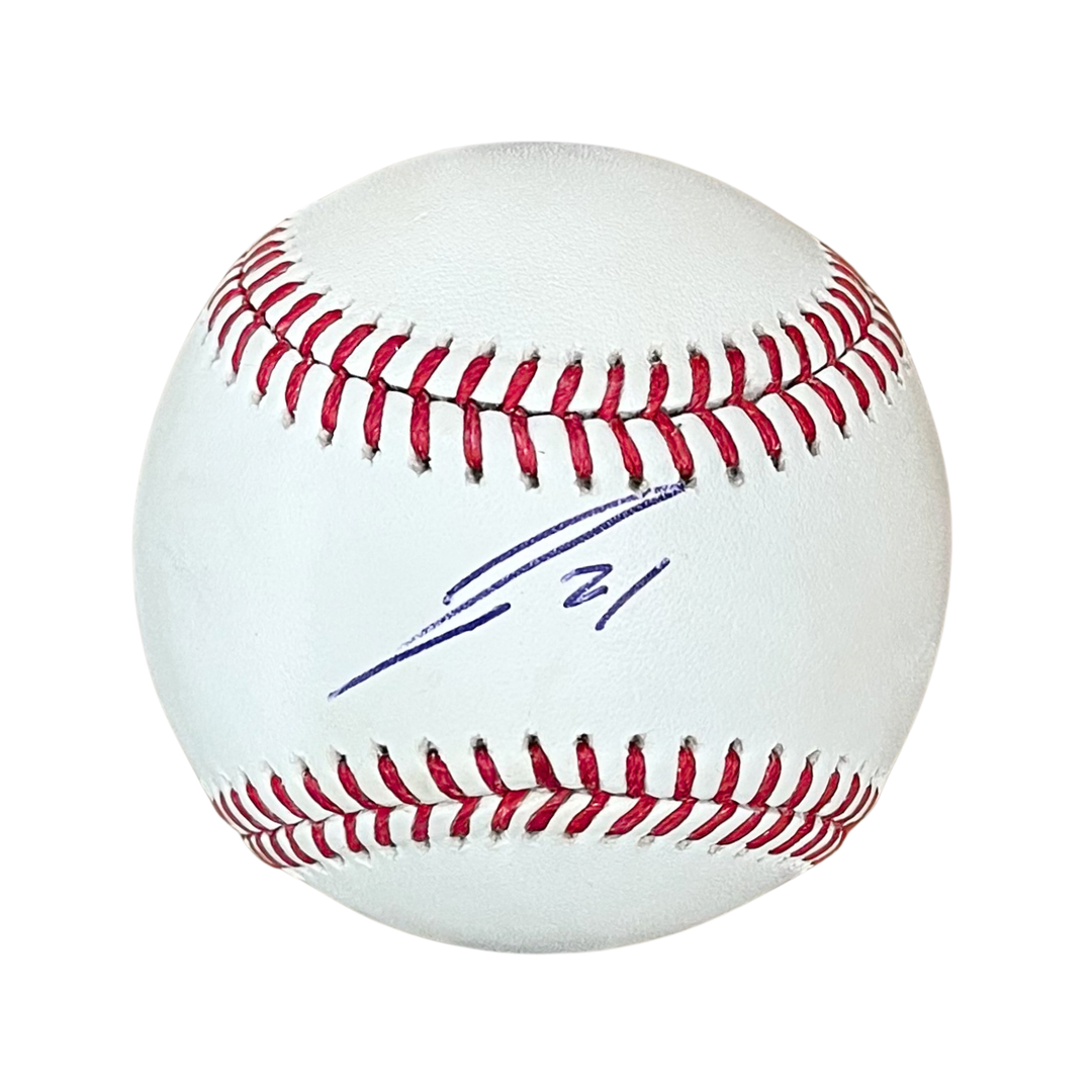 Rays Jonny DeLuca Autographed Official MLB Baseball