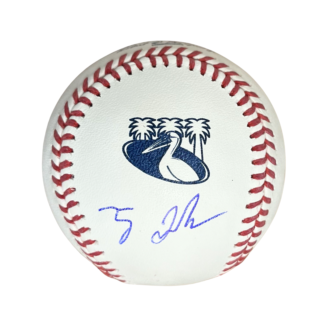 Rays Ty Johnson Autographed City Connect Official MLB Baseball