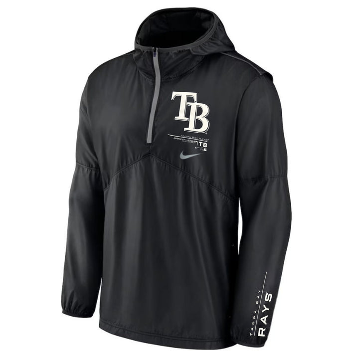Rays Men's Nike Black Night Game TB Windbreaker Hoodie