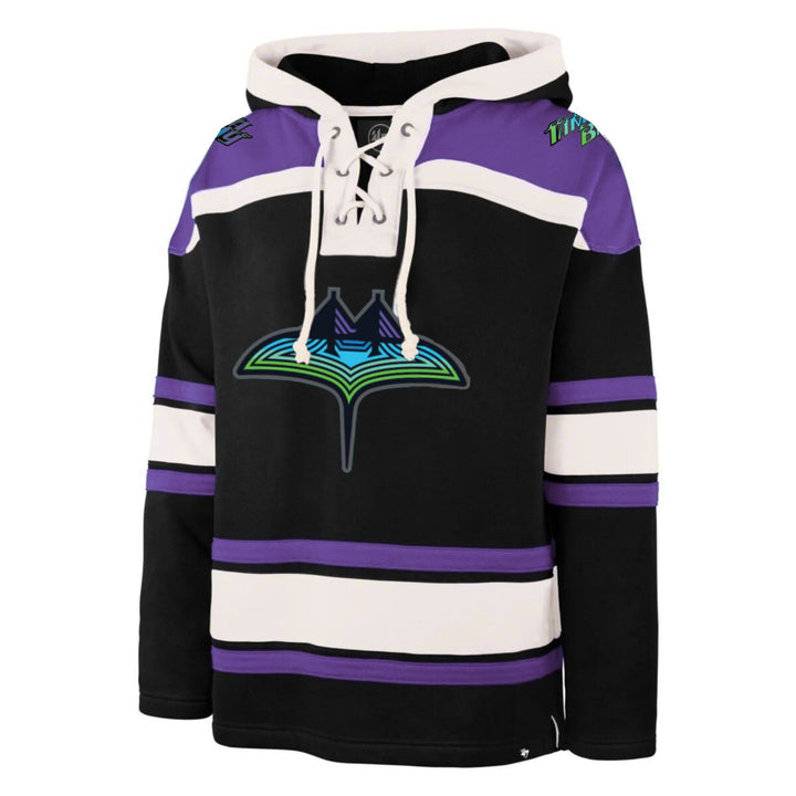 Rays Men's '47 Black City Connect Lacer Skyray Hockey Hoodie
