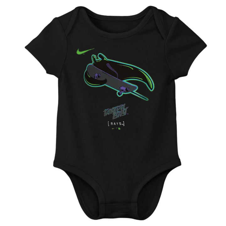 Rays Nike Black City Connect Skateray 3 Pack Onesie Set