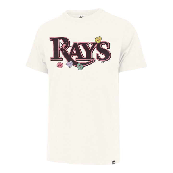 Rays Men's '47 Brand White "Be Mine" Valentines Day Franklin Wordmark Tee