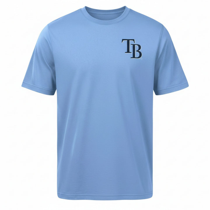 Rays Men's Margaritaville Blue First Pitch Means Party Time T-Shirt