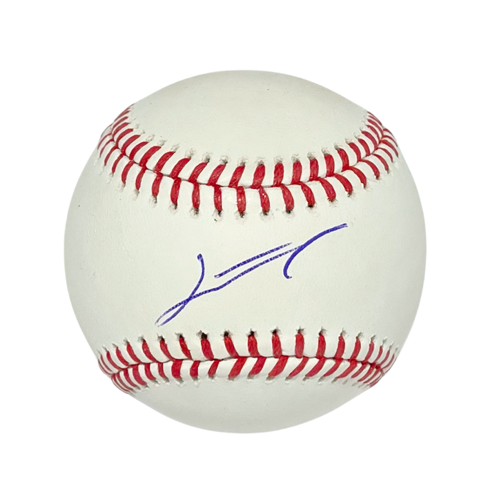Rays Junior Caminero Autographed City Connect Official MLB Baseball