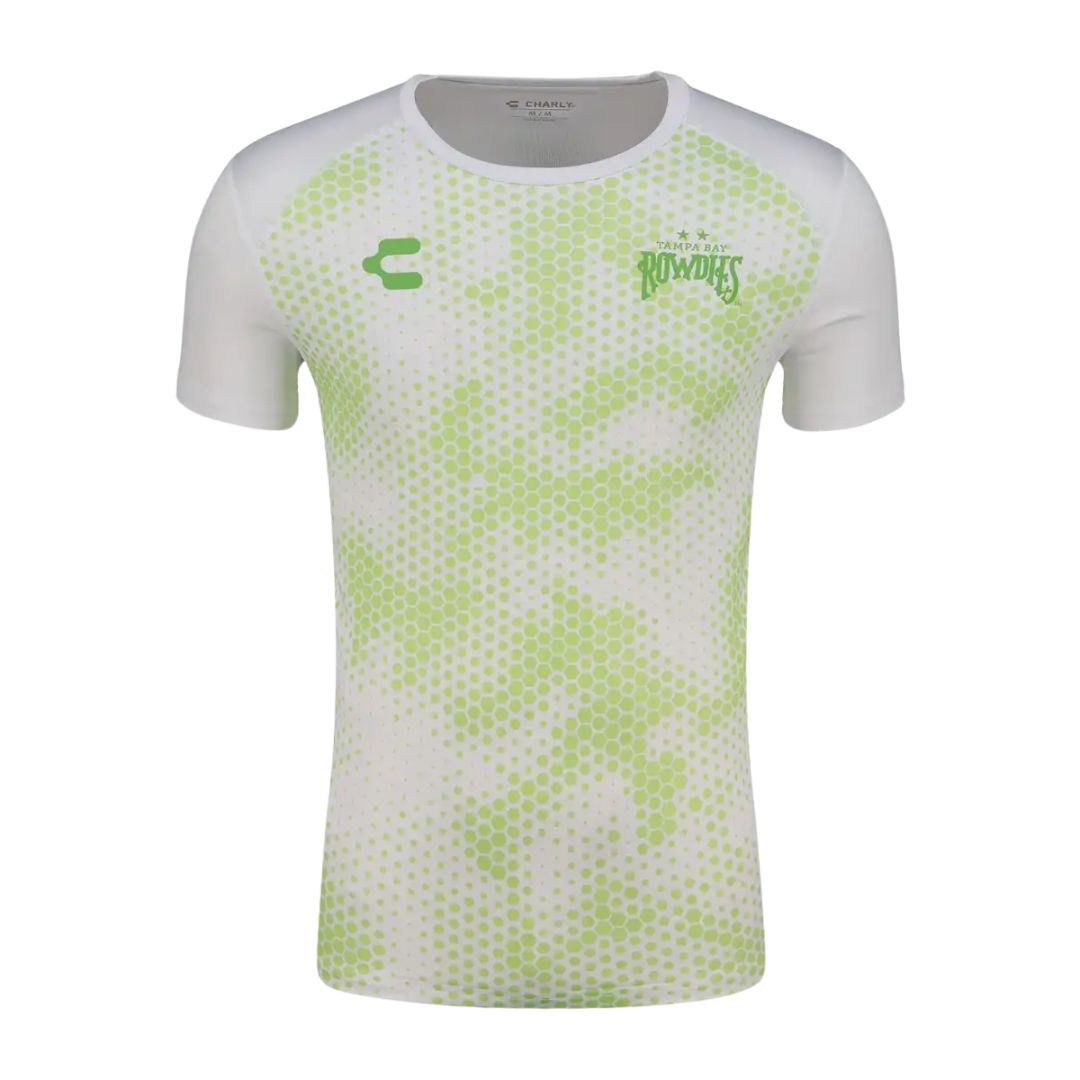 Rowdies Charly White/Green Warm Up Tee