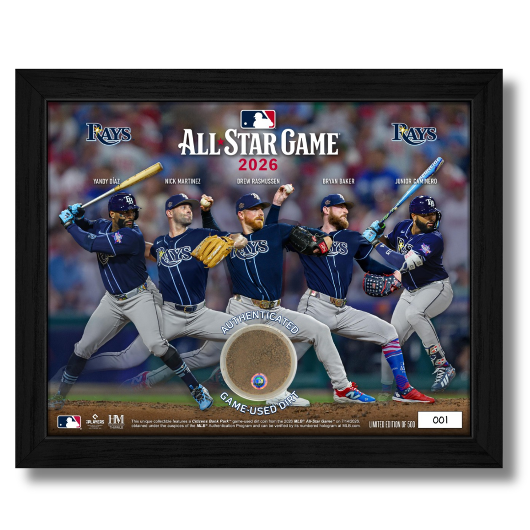 Rays Authentic 2026 All Star Game-Used Field Dirt 9x11 Display
