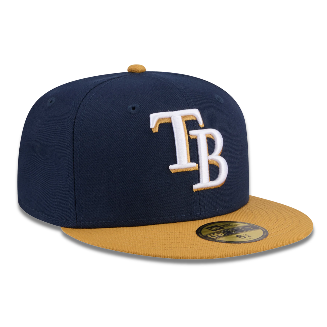 Rays New Era Navy Tan TB 59Fifty Fitted Hat