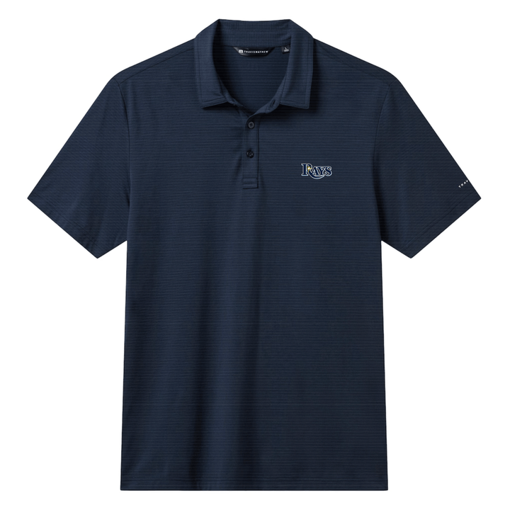 Rays Men's Travis Mathew Navy Zinna 2.0 Wordmark Polo