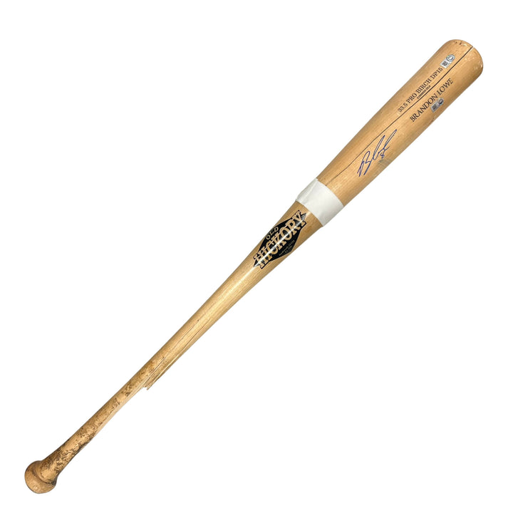 Rays Brandon Lowe Team Issued Autographed Broken Bat