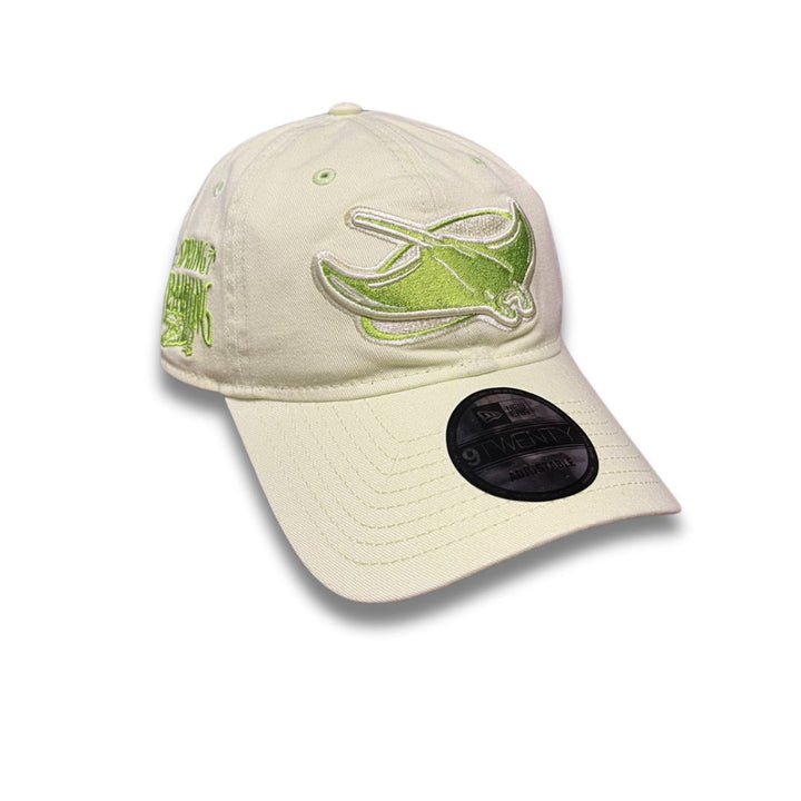 Rays Youth New Era Pastel Green 2025 Spring Training Alt Florida 9Twenty Adjustable Hat