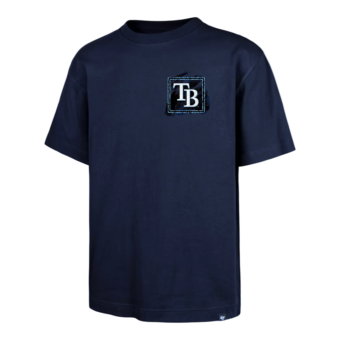 Rays '47 Brand Navy Junior Caminero Player Profile Foundation Tee