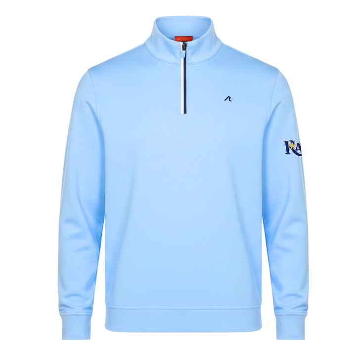 Rays Men's Redvanly Wordmark Light Blue 1/4 Zip Jacket