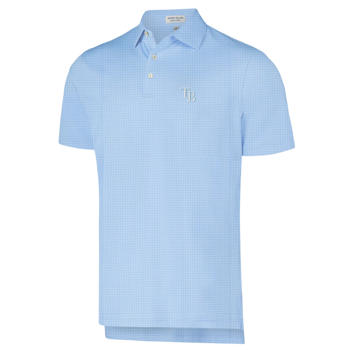 Rays Men's Peter Millar TB Light Blue Border Polo