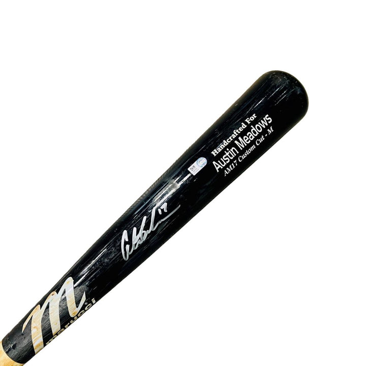 Rays Austin Meadows Game Used Autographed Broken Bat