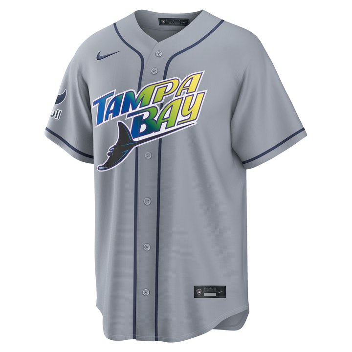 Rays Men's Nike Gray Tampa Bay Road Replica Jersey