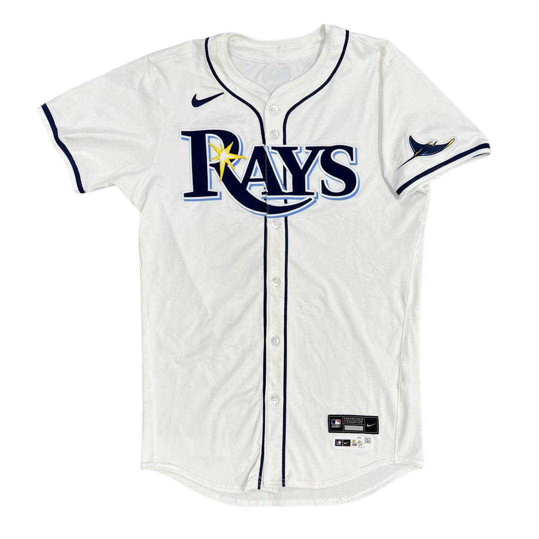 Rays Richie Palacios Authentic Autographed White Jersey