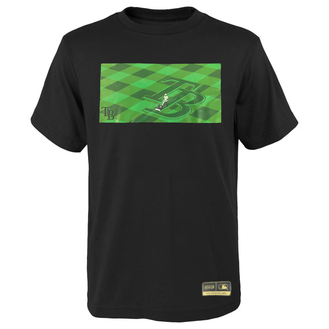 Rays Men's TB Black Baseballism Groundskeeper T-Shirt
