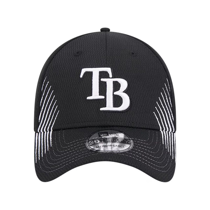 Rays New Era Black TB Active Dash Mark 39Thirty Flex Fit Hat