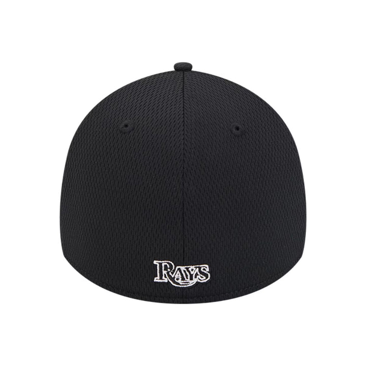 Rays New Era Black TB Active Dash Mark 39Thirty Flex Fit Hat