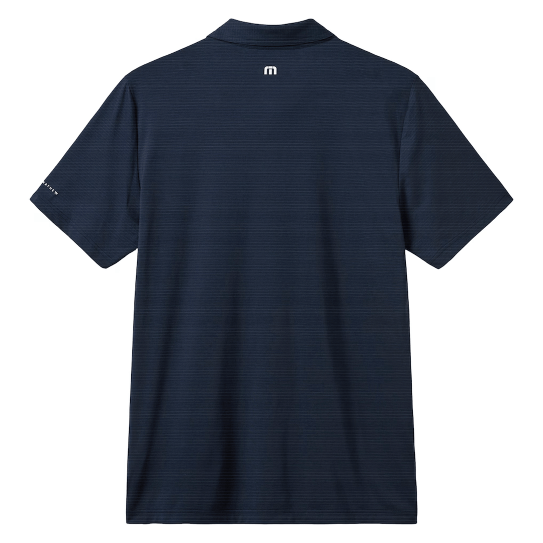 Rays Men's Travis Mathew Navy Zinna 2.0 Wordmark Polo