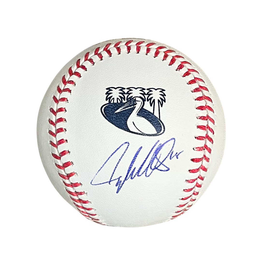 Rays Tyler Wells Autographed City Connect Official MLB Baseball