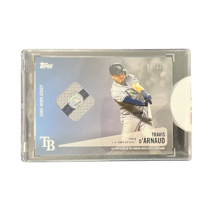 Rays Travis d'Arnaud Topps Baseball Relic Card (03/100)