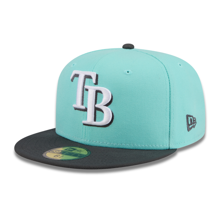 Rays New Era Mint Black TB 59Fifty Fitted Hat