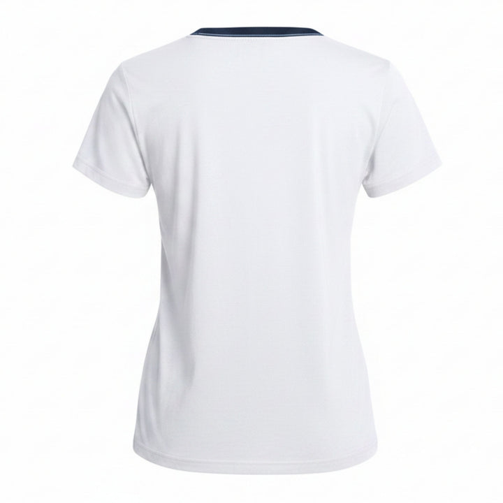 Rays Women's GIII White Tampa Bay Burst V Neck Tee