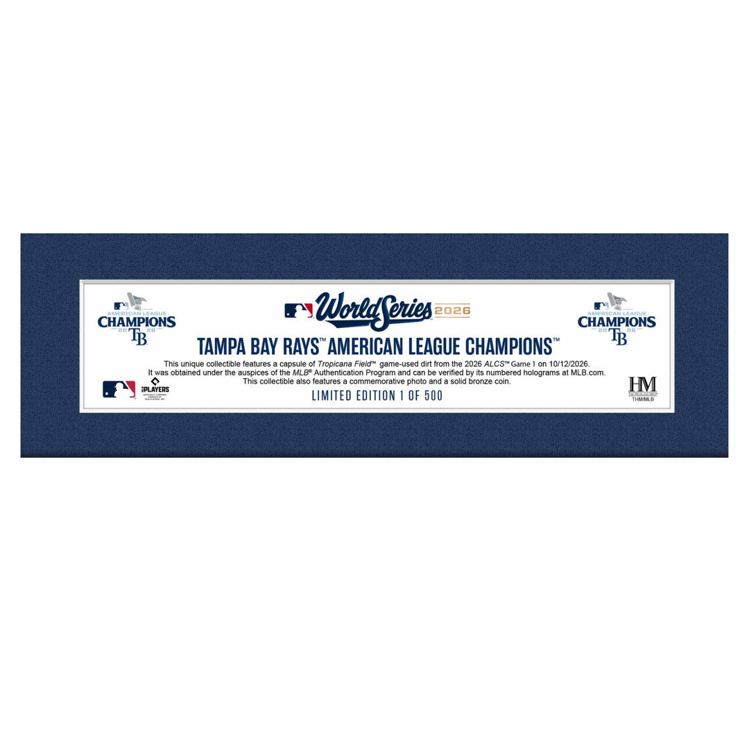 Rays ALCS Authentic Game-Used Dirt Commemorative Coin 12x20 Display