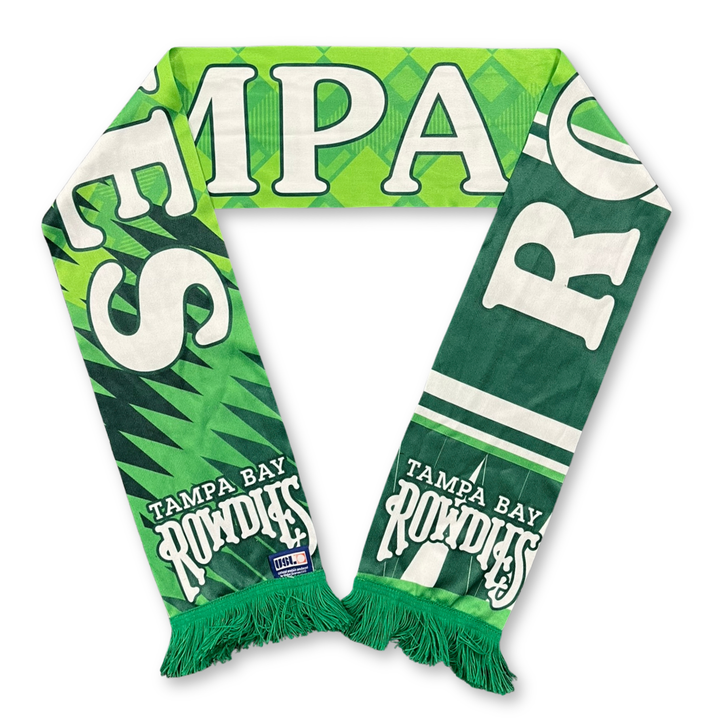 Rowdies Green Retro Scarf