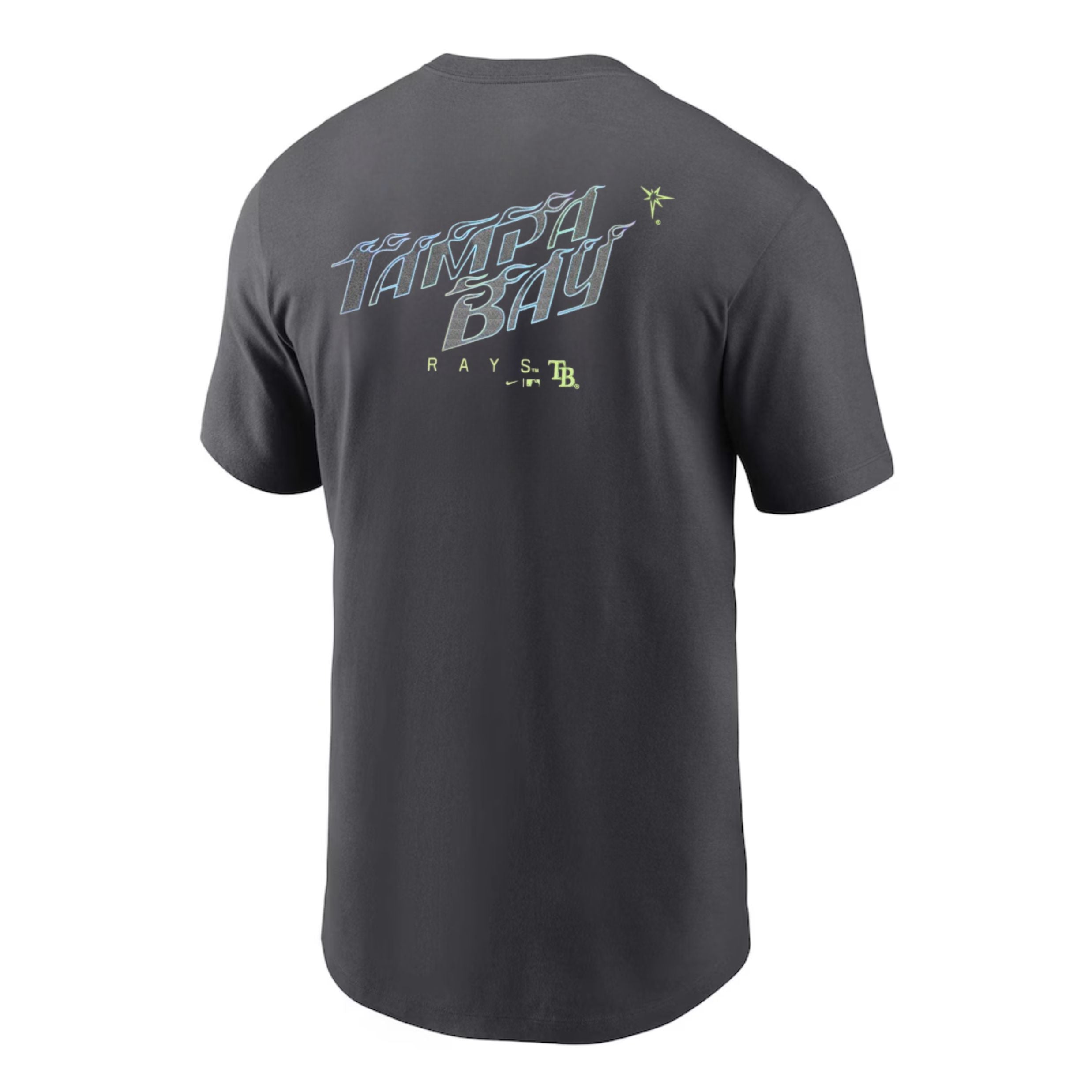 Rays Men's Nike Grey Skateray Front Back Logo T-Shirt |The Bay